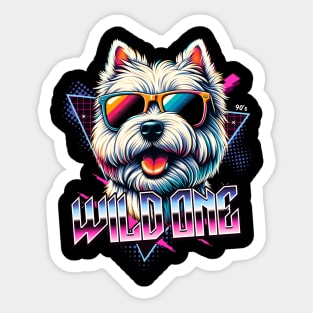 Wild One West Highland White Terrier Sticker